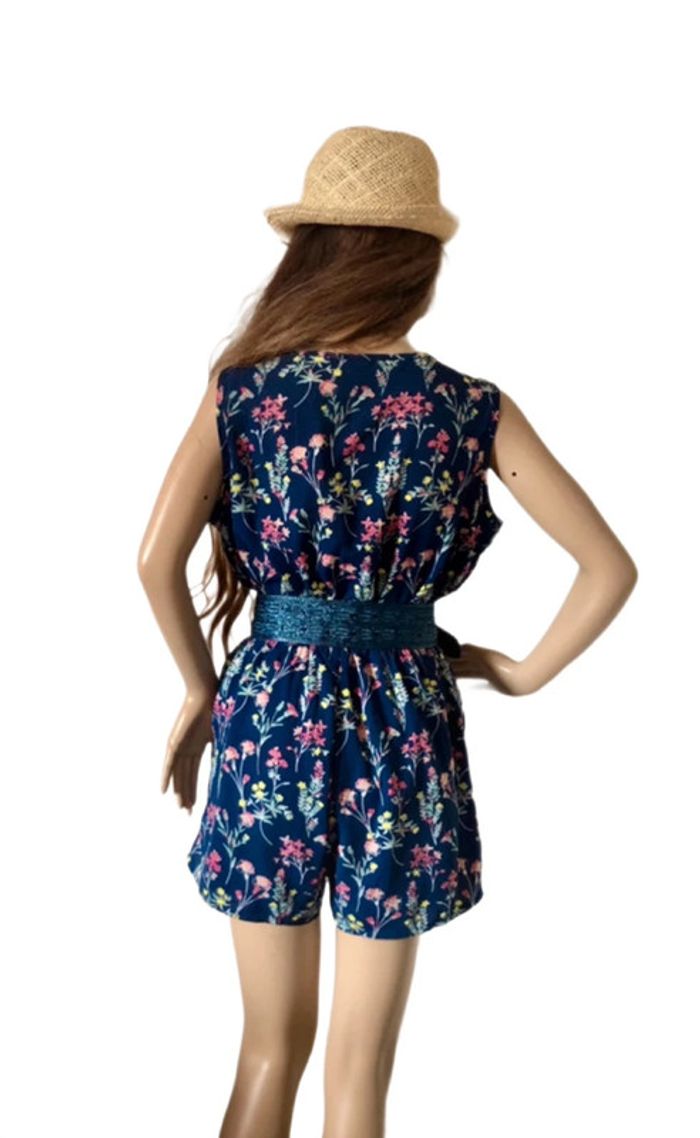 🌸🌿Combi-short marine fleurie coachella boho chic summer festival multicolor floral playsuit🌿🌸 - photo numéro 4