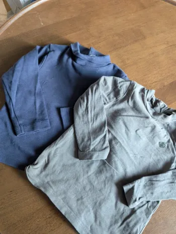Lot de 2 t-shirt manche longue col roulé