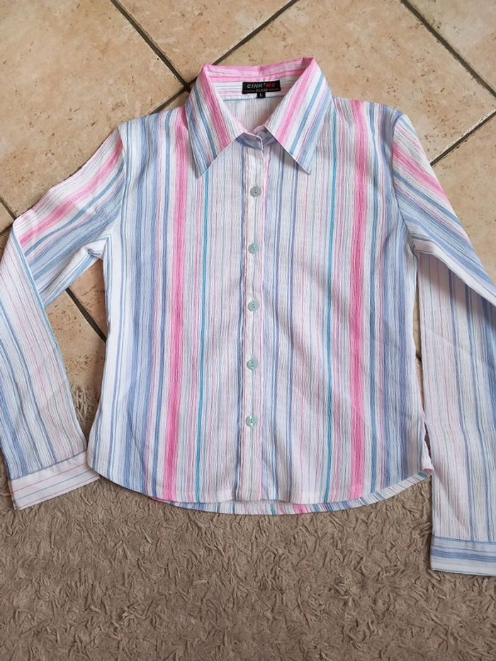 🎀tunique chemise coton elasthan T40 Cink ME Paris