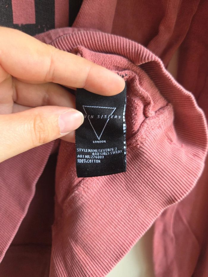 Sweat léger rose - seven sisters - taille L - photo numéro 4