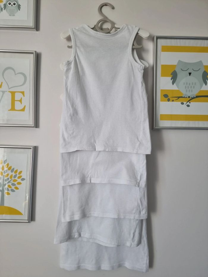 Lot 5 maillots de corps, débardeurs kiabi taille 4/5ans blanc - photo numéro 3