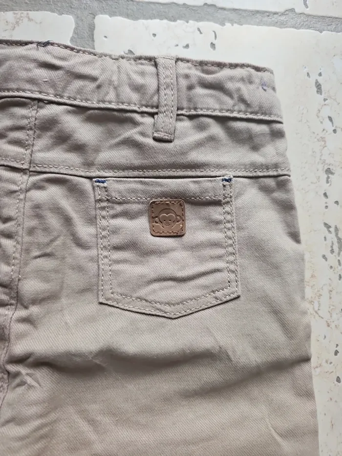 Pantalon chino beige - Obaïbi - 23 mois/86 cm - photo numéro 3