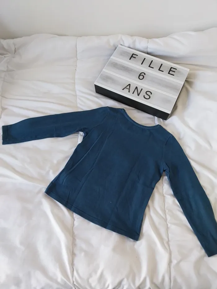 Tee-shirt manche longue fille 6 ans - photo numéro 2