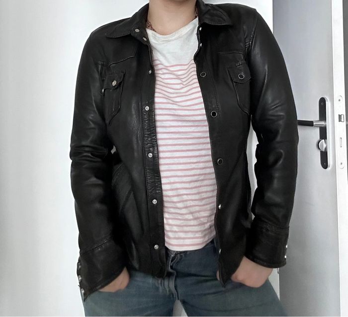 Veste en cuir de motard femme – Redskins Taille L | Cuir véritable | Très bon état - photo numéro 2
