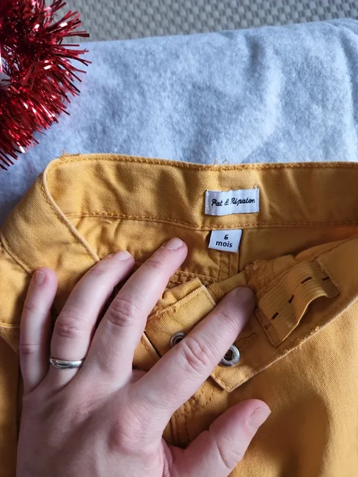 Pantalon jaune moutarde 6 mois - photo numéro 3