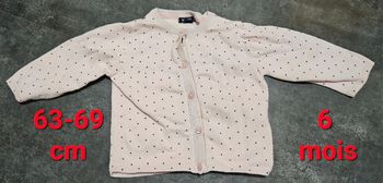 Veste / Gilet rose à poids. 6 mois, 63-69cm. Kiabi