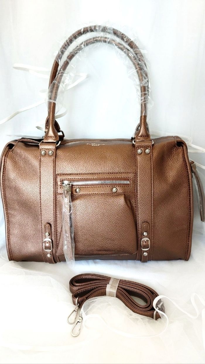Sac cabas polyvalent et résistant marron métallisé Flora Co