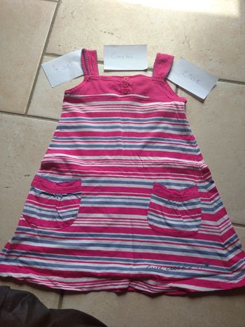 Robe été légère avec bretelles à rayures Fille 4 ans Creeks