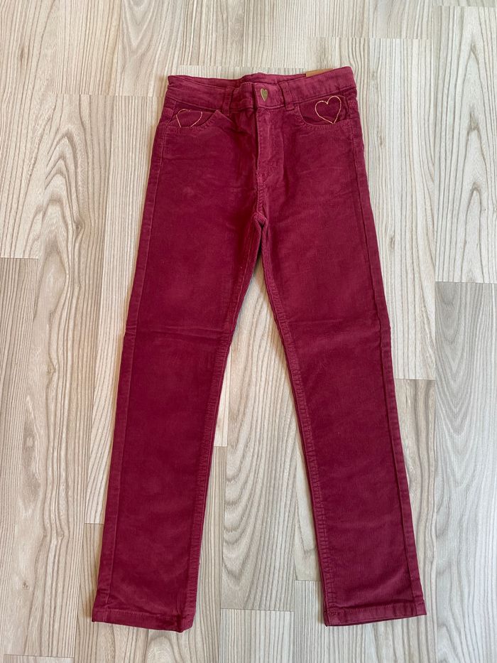 Pantalon velours bordeaux neuf 8 ans SGM