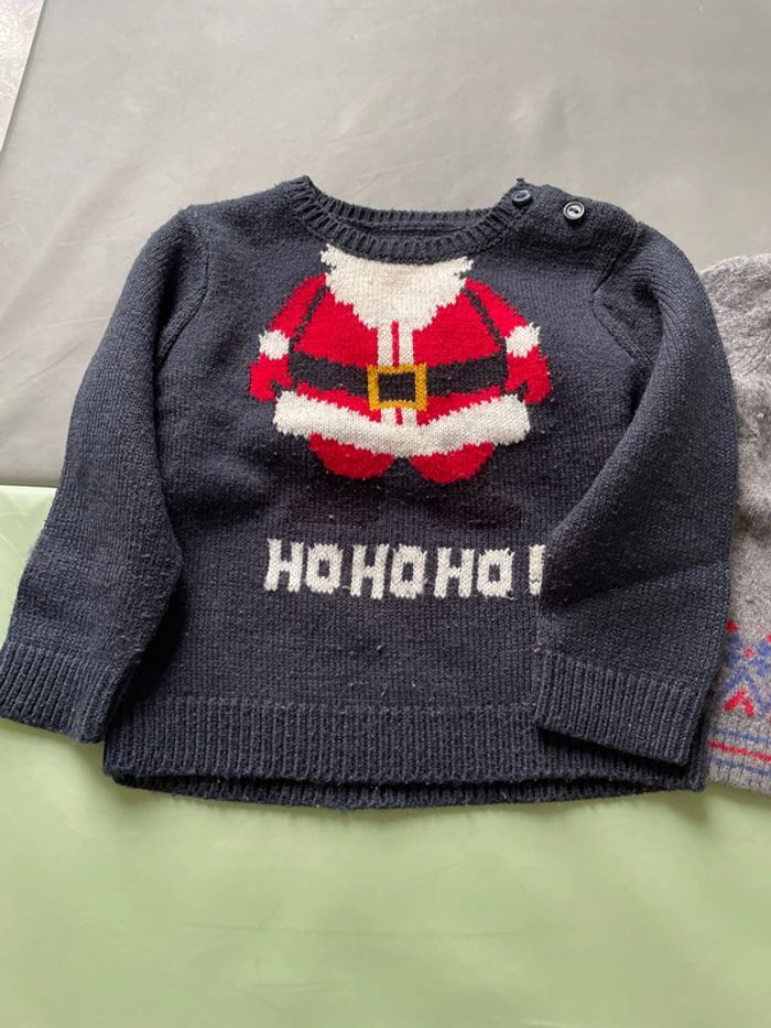 Lot de 2 pulls de noël 12-18 mois - photo numéro 3