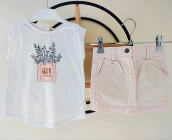 23 mois 2 ans ensemble été tape a l'oeil Teeshirt et jupe (86 cm)