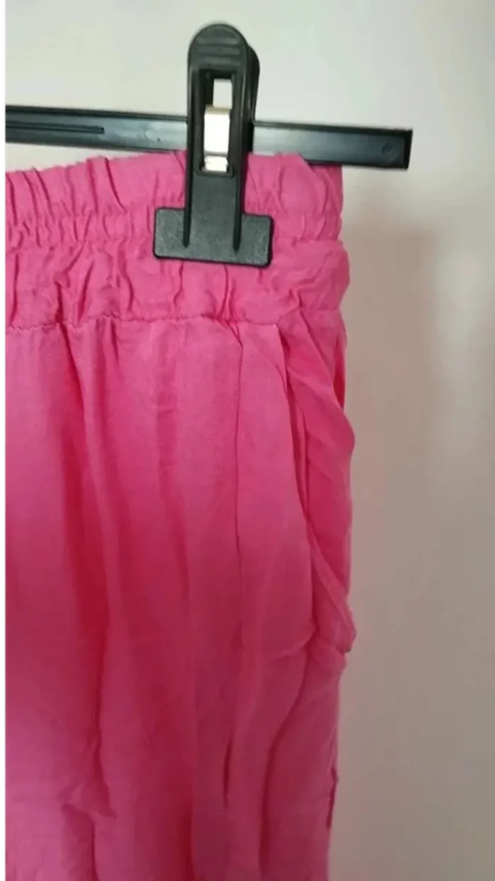 Pantalon de plage été rose taille l - photo numéro 5
