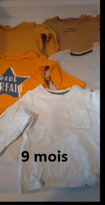 Lot de t-shirts 9 mois