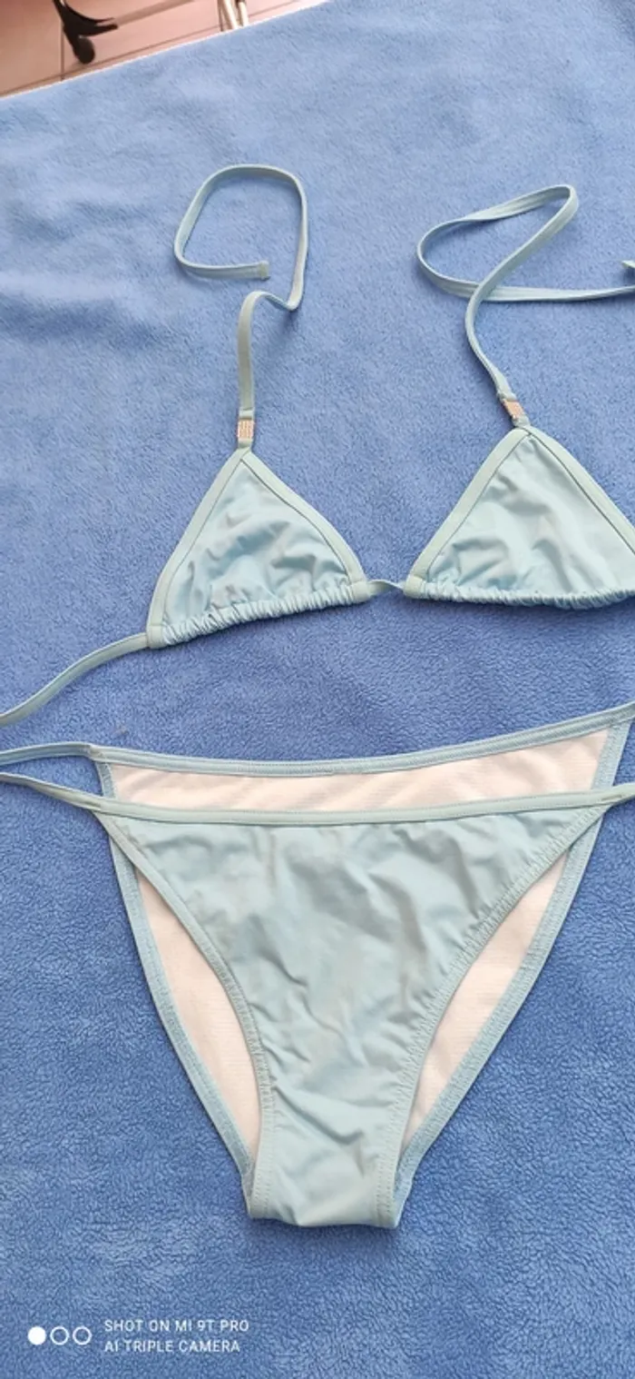 Maillot de bain 2pieces 16 ans bleu strass - photo numéro 2