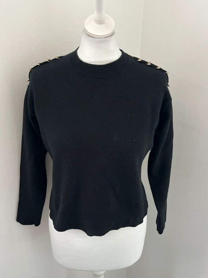 Pull noir laine et cachemire The Kooples XS