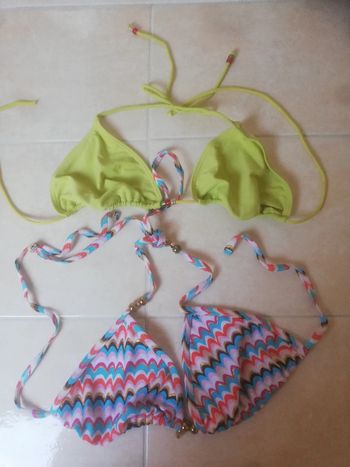 Lot 2 hauts maillots de bain T42