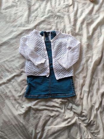 Robe en jeans avec gilet