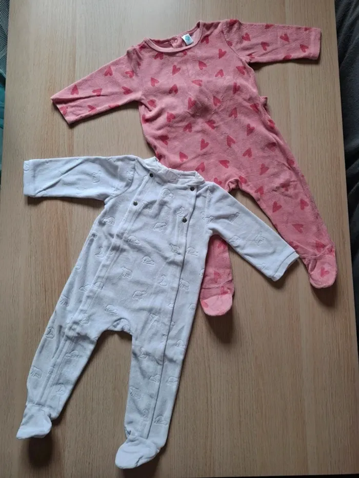 Lot de 2 pyjamas velours