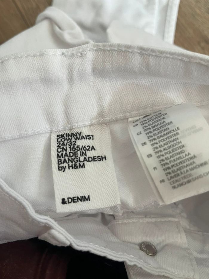 Jean skinny blanc H&M taille 34 femme - photo numéro 2