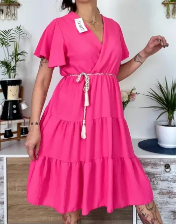 SOLDE Robe bohème fluide légère taille élastique taille unique - Italy moda - neuf