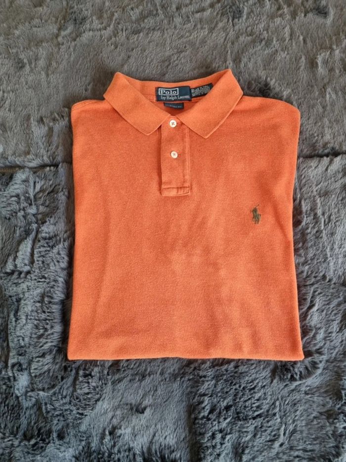 Polo manches courtes Ralph Lauren Orange, XL Hommes