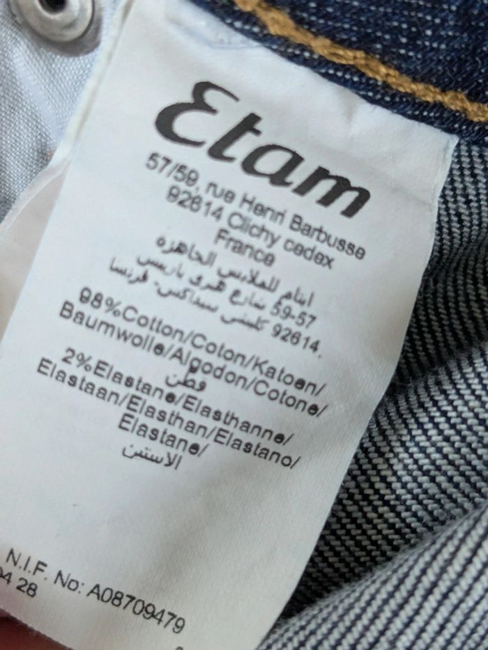 Mini jupe en jeans T40 : Etam - photo numéro 4