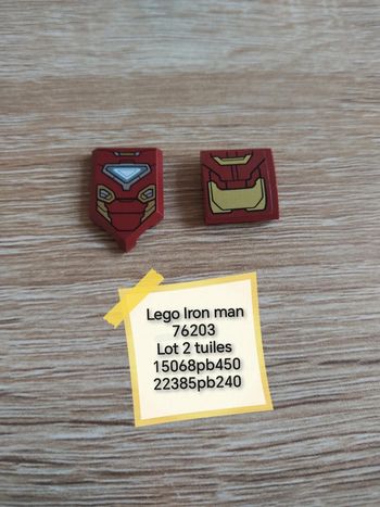 Lego Iron man 76203 lot 2 tuiles
