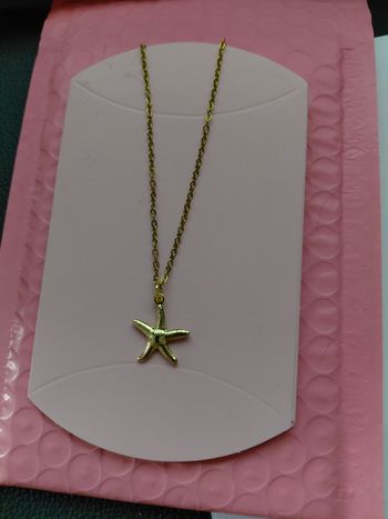 Collier étoile de mer doré 