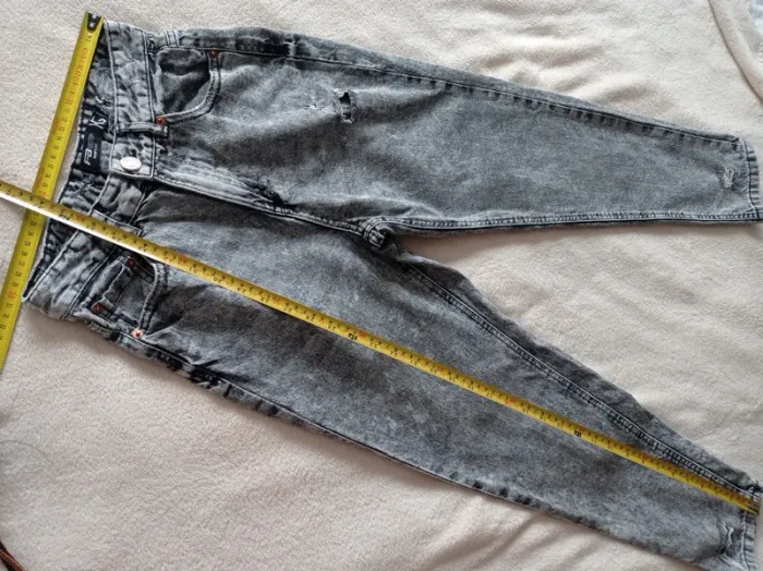 Jeans mom's troué, grise 34 - photo numéro 8