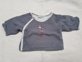 Gilet molletonné petit bisous 1 mois