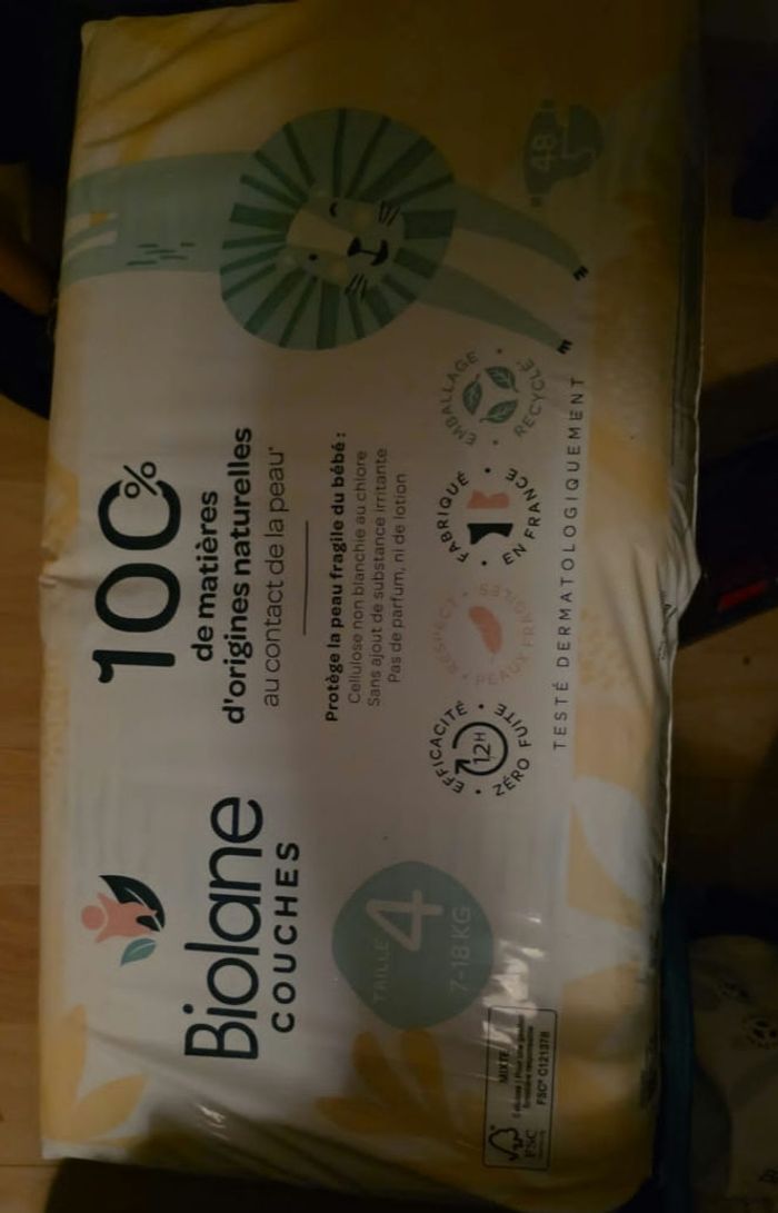Couches biolane taille 4