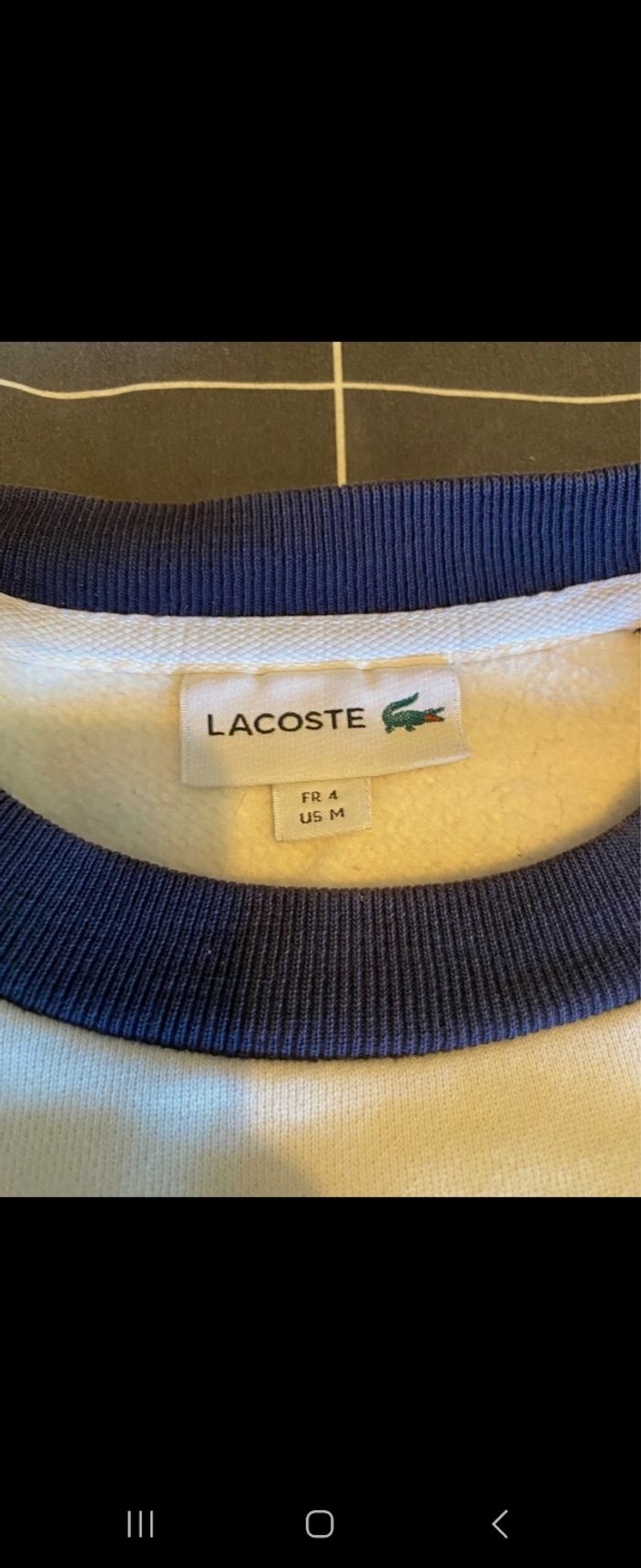 Pull Homme Lacoste Taille M - photo numéro 3