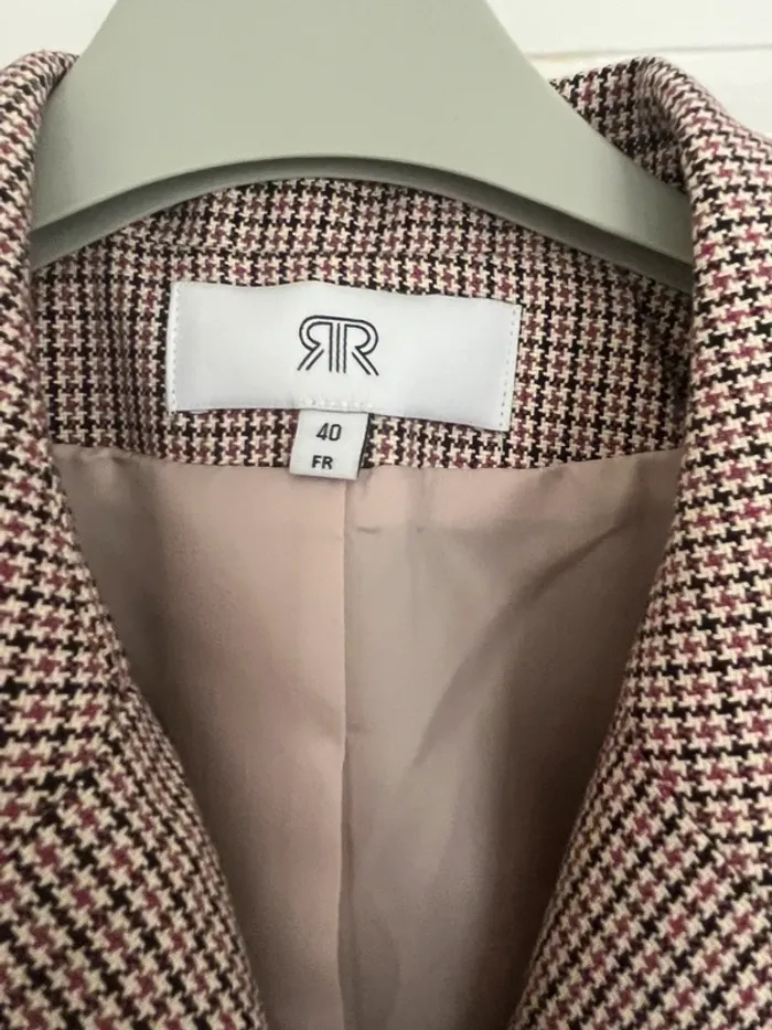 Veste blazer à carreaux /pied de poule style preppy très chic - photo numéro 3