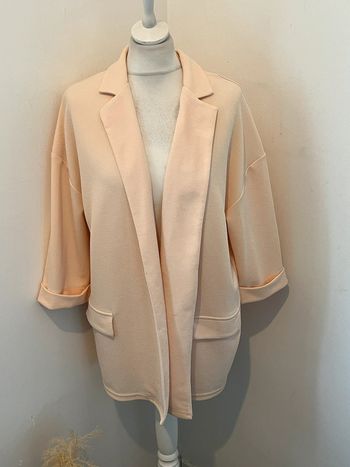 Veste longue Asos rose poudré M comme neuve