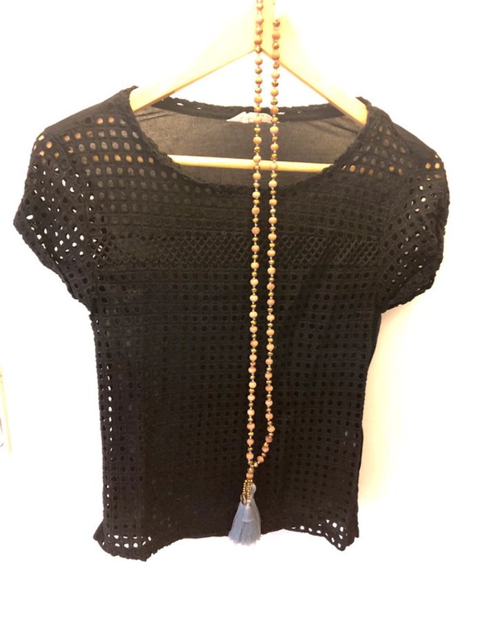 Tee shirt habillé original transparent naf naf taille M