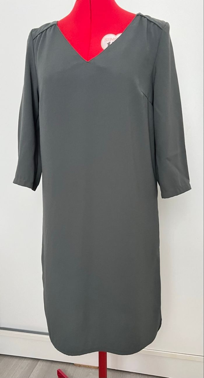 Robe droite manches 3/4 mois grise Camaïeu - photo numéro 2