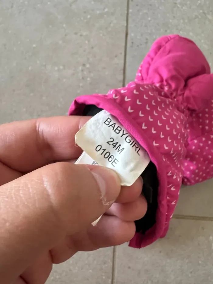Moufles rose Racer kids 24M, très bon état - photo numéro 3