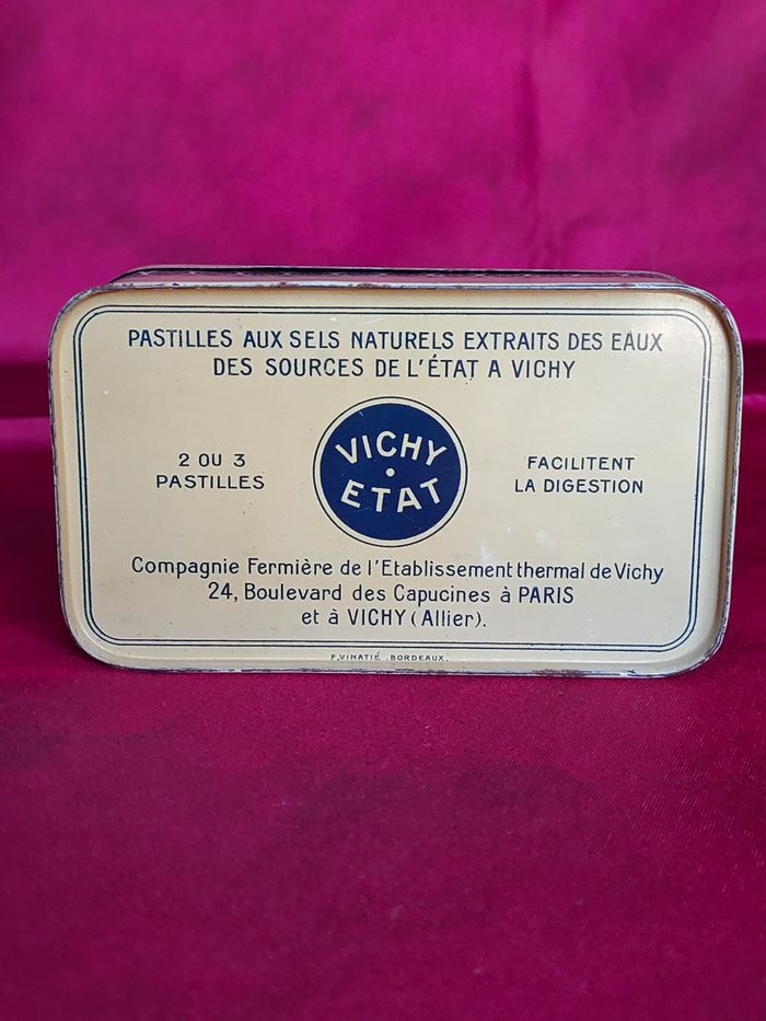 Ancienne boite de pastilles de vichy vide pour collectionneur (n°9) - photo numéro 2