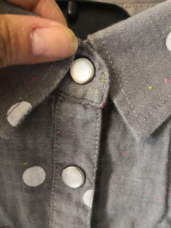 Chemise manches longues à pois - photo numéro 4