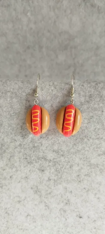 🍄 Boucles d’oreilles ▪ hot-dog fantaisie