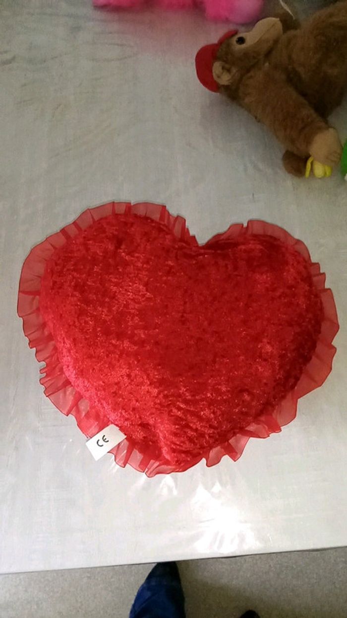 Coussin chat cœur - photo numéro 2