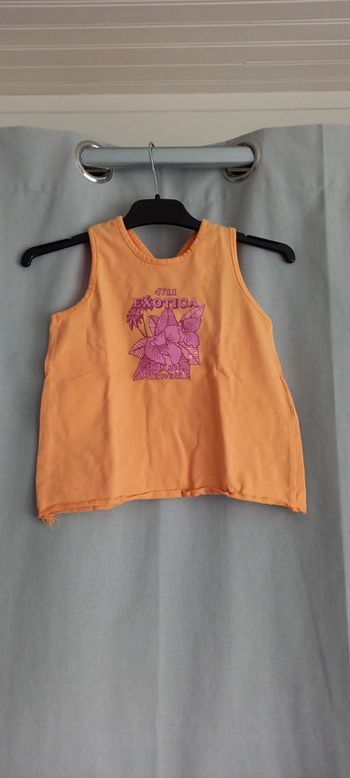 Débardeur 3 ans orange rose