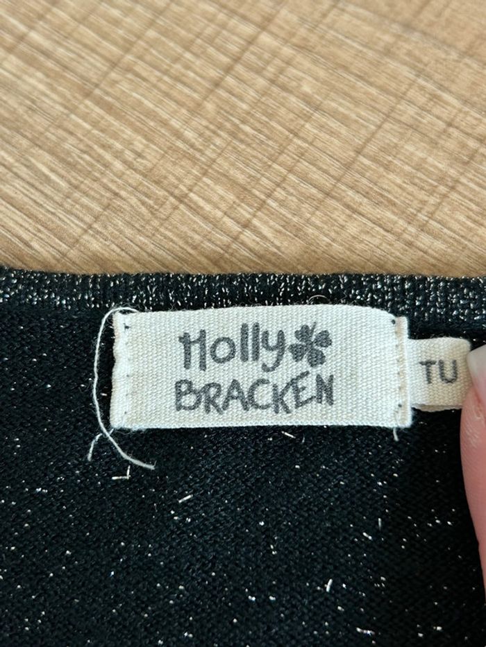 Haut argenté pailleté sans manches Molly Bracken taille unique jamais porté - photo numéro 14