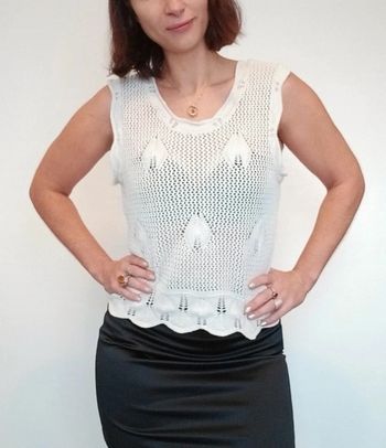 Haut crochet blanc 38