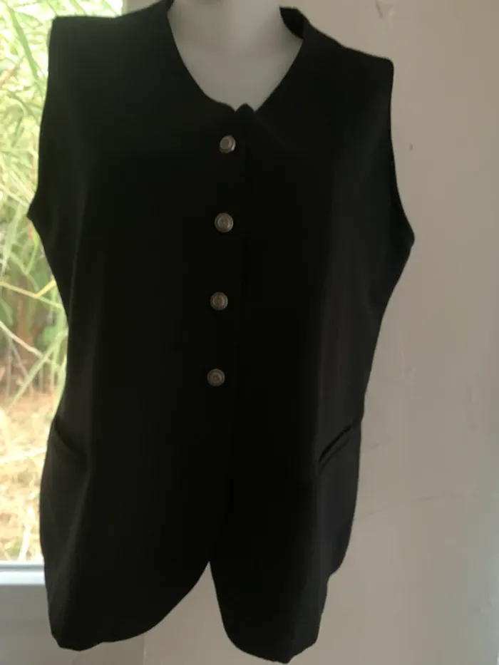 Veston vintage sans manches gilet Adèle Joris 40-42 - photo numéro 5