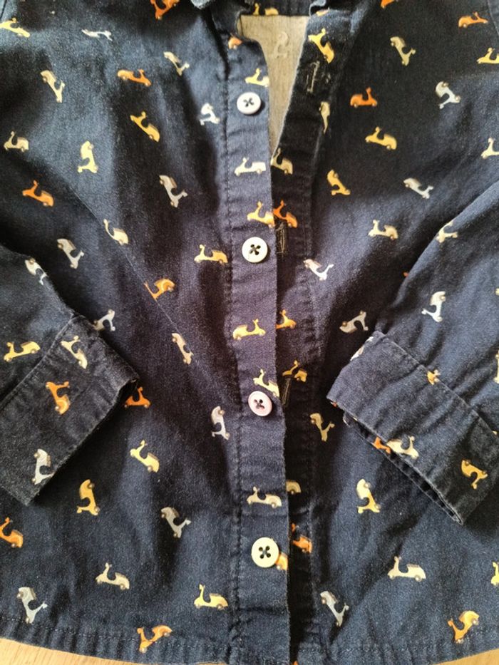 Chemise manches longues 3 ans cousue main - photo numéro 3