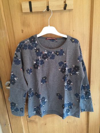 Pull sweat Comptoir des Cotonniers en gris à fleurs en bleu Xs