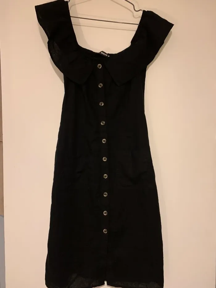 Robe à volant noir Tally Weidj taille S - photo numéro 3