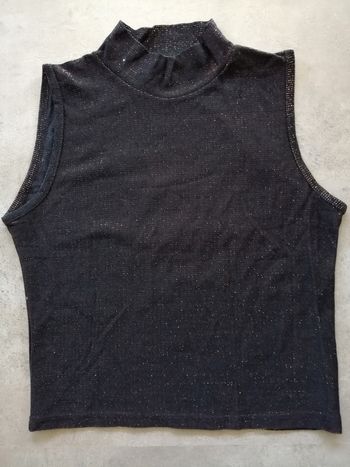 Top noir brillant Taille 2 Pimkie