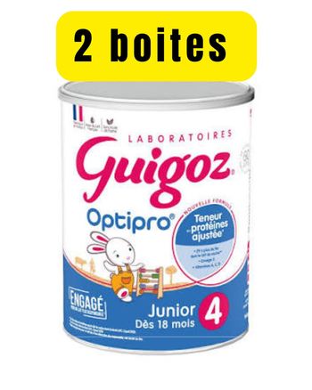 2 boites de lait guigoz optipro 4